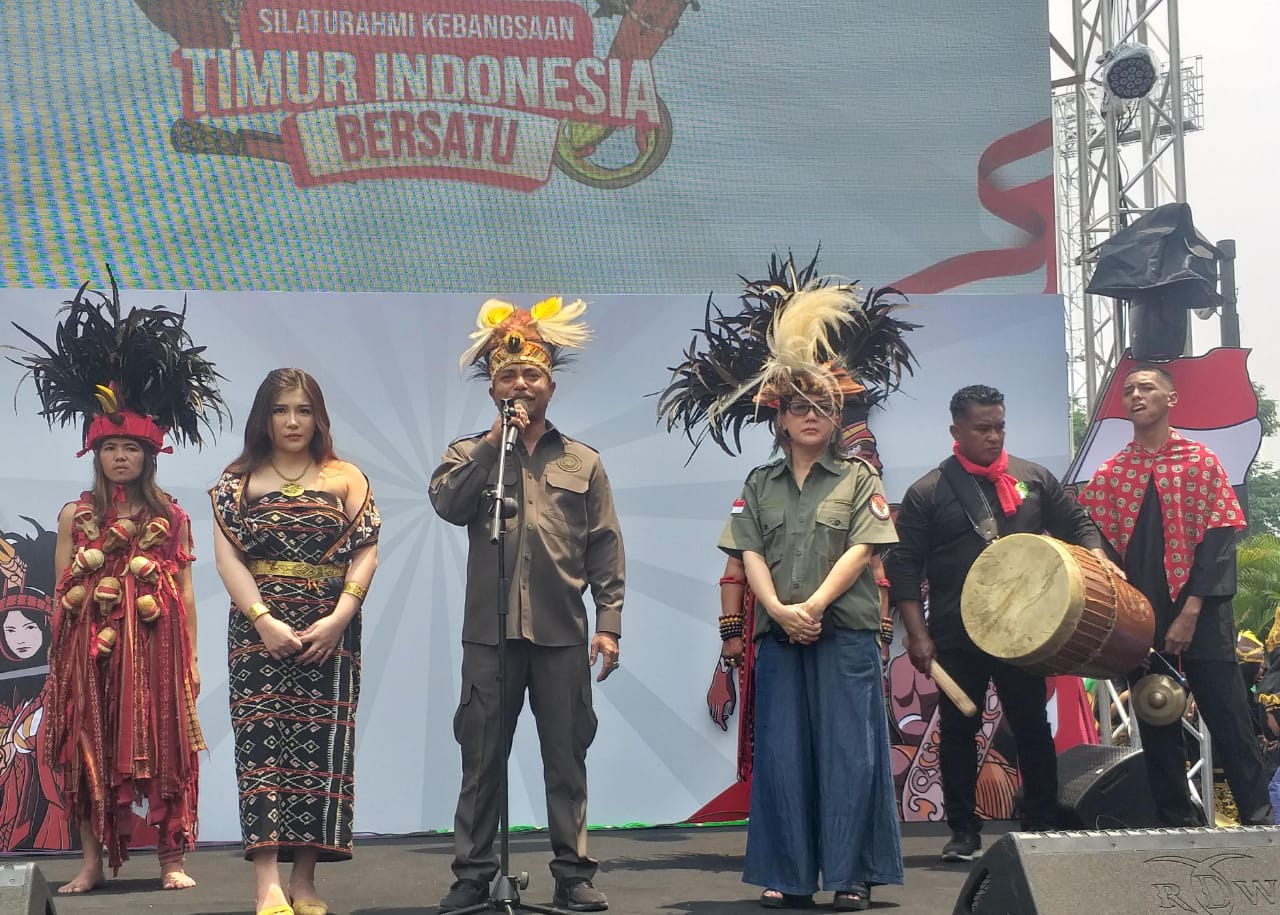 Jendral TNI Dr. H, Moeldoko menghadiri acara silaturohmi kebangsaan masyarakat indonesia timur di Senayan, Jakarta (Poto: wly/ifakta.co)