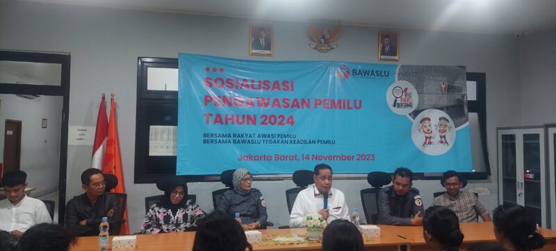Sosialisasi Pengawasan Pemilu 2024 di Sekretariat Bawaslu Jakarta Barat.(Foto: Ifakta.co/Za)