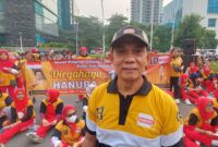 Ketua DPC Partai Hanura Jakarta Barat yang juga Caleg DPRD DKI Jakarta Dapil 9, Ecky Mohammad Ridwan Baso usai gelaran senam sehat nurani. (Foto: Ifakta.co)