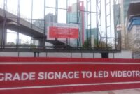 Kontruksi reklame di pertigaan Jl. Epicentrum-Jl. Rasuna Said diberikan peringatan oleh Dinas PMPTSP DKI Jakarta karena tidak ada IMB-R (Poto:ifakta.co)