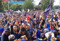 Ribuan warga pendukung  Caleg Daenk Jamal ikut berkampanye di Muara Baru Penjaringan Jakarta Utara (Poto:ifakta.co/za)