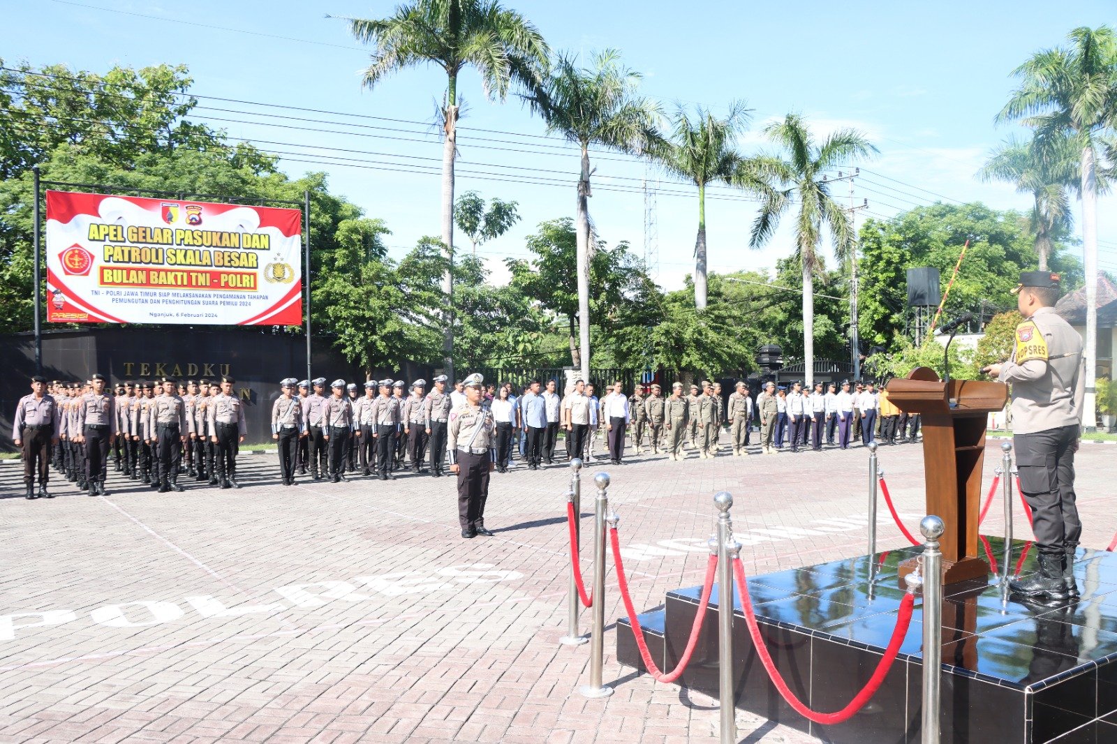 Apel Gelar Pasukan Polres Nganjuk Dan Kodim 0810/Nganjuk Dalam Rangka ...