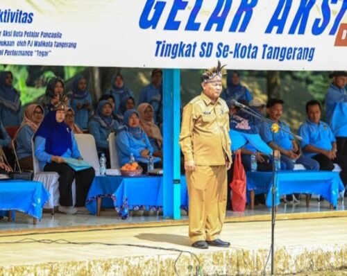 Kadisdik Kota Tangerang, Jamalluddin saat membuka gelaran karya aksi P5 di Cibubur. (Foto: Istimewa)