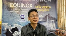 Maulana Ahzarafie Apriyuda telah resmi melaunching buku Equinox  New Dawn. (Foto: Istimewa)