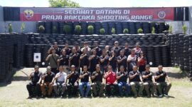 Ketum Praja Rakcaka Shooting Club, I Made Dwi Ambara Yasa berharap besar pada atlet penembak di Bali usai diresmikannya lapangan tembak pistol yang baru. (Foto: Ifakta.co)