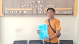 Sibti wartawan ifakta.co korban investasi bodong melaporkan pelaku ke polisi (Foto:ifakta.co/lex)