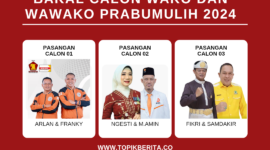 Tiga paslon walkot dan wawakot Prabumulih (Foto:isrimewa/ifakta.co)