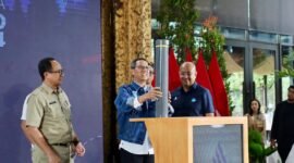 Perumda Air Minum Jaya saat lakukan pencanangan  pembangunan Gedung Sentra Pelayanan. (Foto: Istimewa)