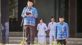 Walikota Jakarta Barat, Uus Kuswanto saat berikan sambutan upacara pagi dalam memperingati Hari Sumpah Pemuda yang ke-96 tahun. (Foto: Istimewa)
