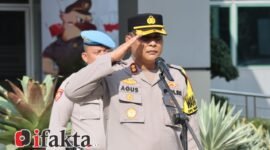 Wakapolresta Tangerang AKBP Agus Sugiyarso memimpin apel siaga dalam rangka jelang Pilkada 2024 (foto: humas polri)