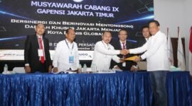 Sutrisno Negara Sianturi telah resmi terpilih Ketua Gapensi Jakarta Timur usai Muscab IX 