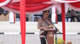  Wakapolda Metro Jaya, Brigjen Pol. Djati Wiyoto Abadhy, bertindak sebagai Inspektur Upacara dalam Penutupan, Pelantikan, dan Pengambilan Sumpah sejumlah 854 Siswa Pendidikan Pembentukan Bintara Polri Gelombang II TA 2024.