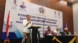 Bos Radar Banten Group, Mashudi berhasil nahkodai Ketua PWI Provinsi Banten yang terpilih secara aklamasi. (Foto: Istimewa)