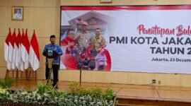 Walikota Jakbar Uus Kuswanto akan monitoring sejumlah gereja dan persiapan malam pergantian tahun saat sambutannya di acara penggalangan bulan dana PMI Jakarta Barat. (Foto: Istimewa)