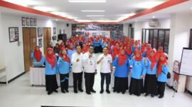 Palang Merah Indonesia (PMI) Kota Administrasi Jakarta Utara  bekerjasama dengan Himpaudi Sosialisasikan Satuan Pendidikan Aman Bencana kepada Guru pendidik, di Ruang Aula Kantor PMI Jakarta Utara, Senin (23/12/2024)