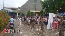 Satuan Polisi Pamong Praja (Satpol PP) Kabupaten Tangerang mengerahkan sebanyak 145 personel (foto : istimewa ifakta.co)