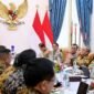 Menteri Kehutanan (Menhut) Raja Juli Antoni menghadiri rapat terbatas (Ratas) di Istana Merdeka.