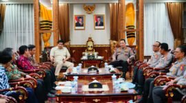 Kapolri Jenderal Polisi Listyo Sigit Prabowo menerima kunjungan Menteri Perumahan dan Kawasan Permukiman RI Maruarar Sirait, beserta jajaran di Markas Besar Kepolisian Republik Indonesia (Mabes Polri). foto: istimewa