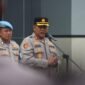 Wakapolresta Tangerang, AKBP Agus Sugiyarso, memimpin apel pagi yang berlangsung di halaman Mapolresta Tangerang (foto:istimewa/Alex)