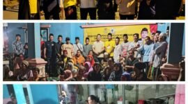 Anggota DPRD Fraksi Golkar didampingi sejumlah ormas dan masyrakat Kecamatan Gunung Kaler (foto:istimewa/ifakta.co)
