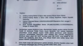 Bukti surat pemanggilan Wina Armada, dari Bareskrim Polri. (Foto: Istimewa).