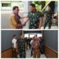 Dandim 0510/Trs Letkol Arh Syarief SB di dampingi para perwira staf menerima kunjungan kerja perdana Bupati Tangerang Moch Maesyal Rasyid di Makodim 0510/Trs, Senin (foto:istimewa)