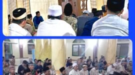 Kapolsek Kresek AKP A. Suryadi bersama Forkopimcam Kecamatan Kresek laksanakan Sholat Tarawih Keliling di Desa Rancailat Kecamatan Kresek Kabupaten Tangerang. (foto:istimewa)
