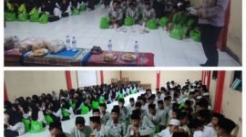 Kapolsek Balaraja Kompol Tedy Heru Metianto ST SH melaksanakan kegiatan silaturahmi dan buka puasa bersama di bulan suci ramadhan yang penuh keberkahan di yayasan ponpes Al Badar Des Sukamurni kecamatan Balaraja (foto:istimewa)