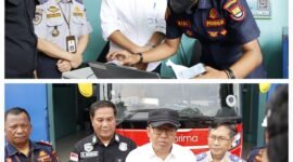Kepala Dinas Perhubungan Kabupaten Tangerang, H. Achmad Taufik mengatakan bahwa Ramp Check ini dilakukan untuk meningkatkan kedisiplinan dan manifestasi kelaikan operasional angkutan penumpang untuk kenyamanan dan keselamatan penumpang Mudik Gratis Tahun 2025.(foto:istimewa/ifakta.co)