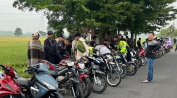 Puluhan Sepeda Motor Terjaring dalam Oprasi Balap Liar dan Knalpot Brong Polres Nganjuk Selama Ramadan