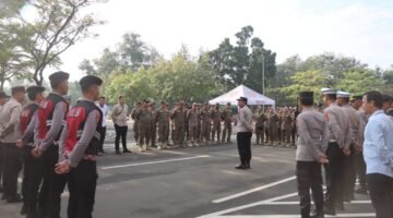 Polresta Tangerang gelar apel pengamanan serah terima jabatan Bupati dan wakil bupati Tangerang di gedung DPRD Kabupaten Tangerang (foto:istimewa)