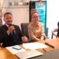 Owner PT. Sentral Indotama Energi, Melissa bersama tim kuasa hukumnya, Rahmad Riadi, SH saat lakukan gugatan pailit PT. Transon Group ke PN Jakpus. (Foto: Istimewa).