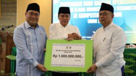 Bupati Maesyal Rasyid menekankan pentingnya kebersamaan dan keharmonisan antarumat beragama serta antara pemerintah dan masyarakat dalam rangka menciptakan lingkungan yang kondusif, aman dan nyaman.(foto:istimewa/Lx)
