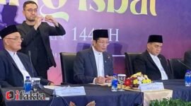 Pemerintah melalui Menteri Agama (Menag) Nasaruddin Umar telah mengumumkan hasil sidang isbat penetapan 1 Syawal 1446 Hijriah pada Sabtu, 29 Maret 2025. (foto:istimewa/Alex)