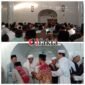 Warga Desa Sidoko Kecamatan Gunung Kaler melaksanakan sholat Ied berjamaah di Masjid Jami Al Ijtihad, (foto:ifakta.co/Alex)