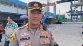 Wakapolres Pelabuhan Tanjung Priok, Kompol Robby Hefados usai menghadiri Apel Gelar Pasukan Angkutan Lebaran 2025. (Foto: Ifakta.co/Za).