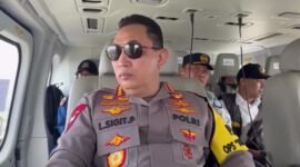 Kapolri tinjau arus lebaran via udara (foto:istimewa)