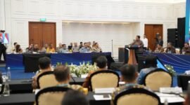Presiden Prabowo Subianto dalam acara Sarasehan Ekonomi yang digelar di Menara Mandiri, Jakarta Pusat, Selasa (08/04/2025). Foto: istimewa.