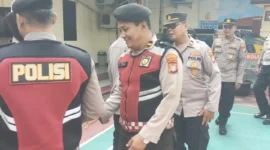 Momen Halal Bihalal Polsek Bantar Gebang berjalan lancar.