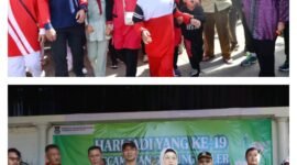 Wakil Bupati (Wabup) Tangerang Intan Nurul Hikmah menghadiri gerak jalan santai dalam rangka Hari Ulang Tahun (HUT) ke-19 Kecamatan Gunung Kaler. Acara yang diikuti seluruh element masyarakat tersebut digelar di Halaman Kantor Kecamatan Gunung Kaler,(foto:ifakta.co/Alex)