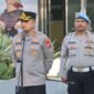 Polresta Tangerang menggelar apel pagi yang dipimpin langsung Kapolresta Tangerang Kombes Pol.Baktiar Joko Mujiono S.I.K (foto:istimewa)