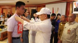 Wakil Gubernur Banten A. Dimyati Natakusumah secara resmi membuka Seleksi Calon Pasukan Pengibar Bendera Pusaka (Paskibraka) Tingkat Provinsi dan Nasional Tahun 2025 di Hotel Ledian,(foto:istimewa)