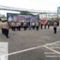 Pawas Polsek Balaraja AKP. E.Wijanarko, Pimpin apel pagi di halaman Mako Polsek Balaraja sampaikan tingkatkan keamanan (foto:istimewa)