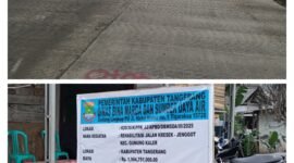 Nampak rehabilitasi jalan raya kresek-jenggot-gunung Kaler rampung dikerjakan oleh CV putra mandiri sejati dan dirasakan pengguna jalan serta masyarakat (foto:ifakta.co/Lx)