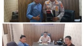 Kapolsek Kresek AKP A.Suryadi sambut baik kehadiran pengurus Kelompok kerja (Pokja) Wartawan Gunung Kaler Kabupaten Tangerang (foto:ifakta.co/Alex)