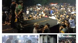 Aang junaedi ketua panitia HUT Kecamatan Mekar Baru sukseskan malam puncak. Camat Aan Ansori apresiasi semua pihak (foto:ifakta.co/Alex)