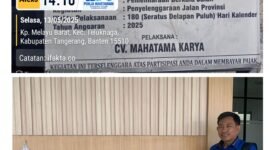 Indikasi Korupsi Mengintai Proyek Drainase Dinas PUPR Banten di Kabupaten Tangerang
CV.mahatama karya (foto:ifakta/Lx)