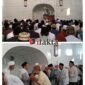 Masyarakat desa Sidoko melaksanakan sholat Ied idul adha dengan khidmat (foto:ifakta/Lx)