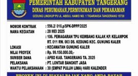 PT.Lontar bangkit jasa kerjakan TPU di desa Kedung kecamtana gunung Kaler (foto:ifakta./Lx)