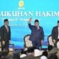 Presiden Prabowo Subianto (tengah) pada acara pengukuhan Hakim di Jakarta (13/6/2025). (Foto : Antara)